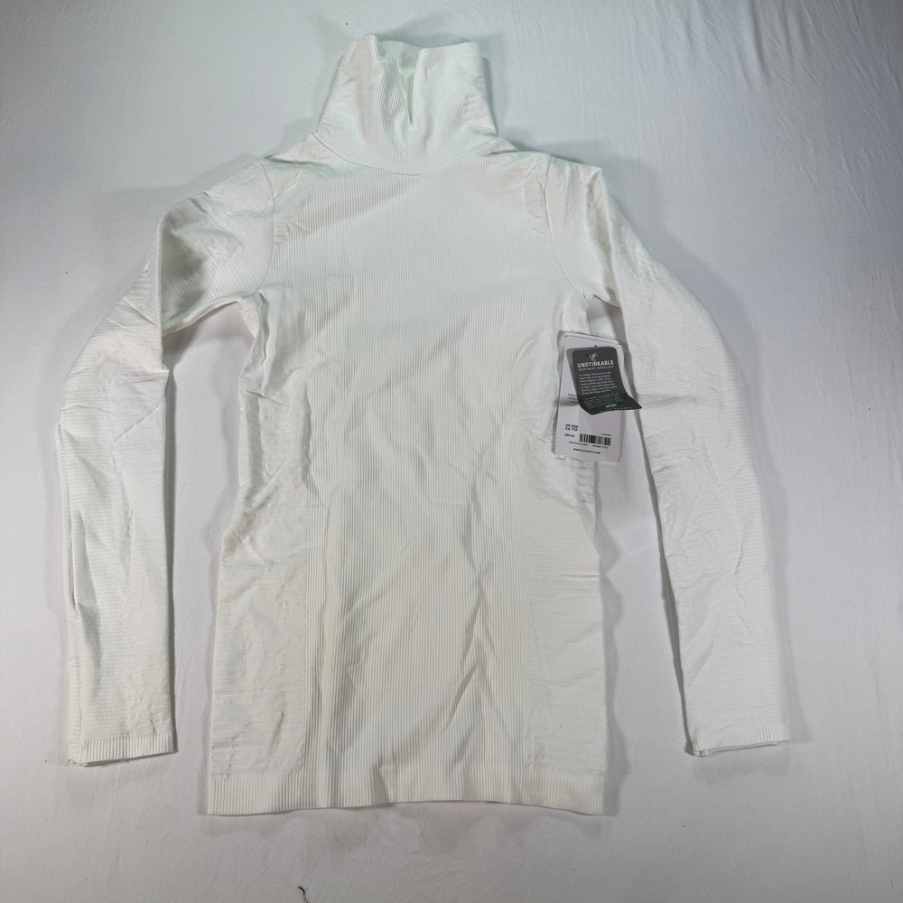 Athleta‎ Flurry Blizzard Rib Turtleneck Women's Size XXS White Long Sleeve Shirt